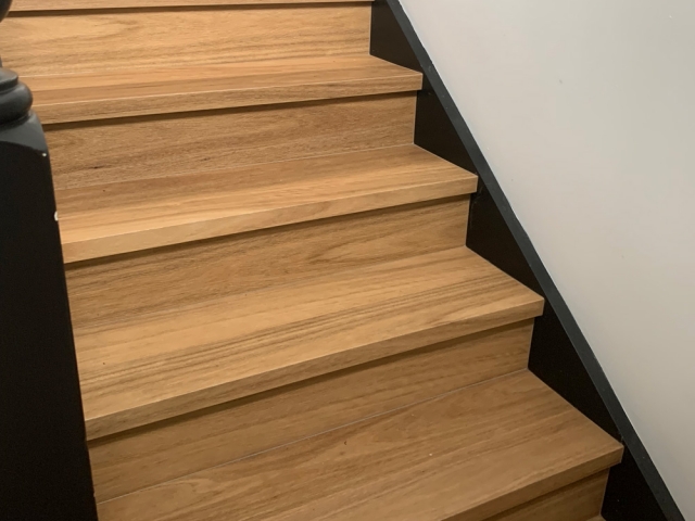 Rigid Plank Blackbutt stairs