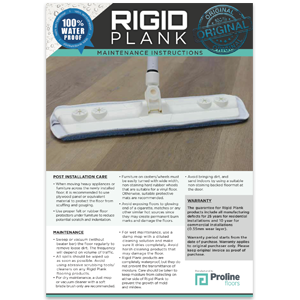 Rigid Plank Hybrid floor cleaning guide