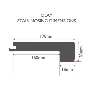 QLAY Stair Nosing Dimensions